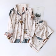 TopLLC Pajama Sets Lounge Sets for Women ,Women'S Sleepwear 2 Women's Pajamas Sets Cotton Pyjama Women's Pajamas Sleepwear Sets Spring Summer Homewear Pajama Sets