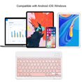 thumbnail image 3 of YOPTOP Mini Wireless Bluetooth Keyboard Compatible with iPad 9th 2021/ 8th 2020 /7th Generation 10.2 inch  iPad Pro  iPad Air  iPad Mini  All iPhones and Other Bluetooth Enabled Devices,black, 3 of 5