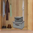 thumbnail image 4 of Room Storage and Organization Bedroom Foldable Storage Box with Lid 2Pcs (Large + Small) Fabric Storage Box with Lid, Closet Storage Box, Room Organization, Office Storage, Toy Storage, 4 of 6