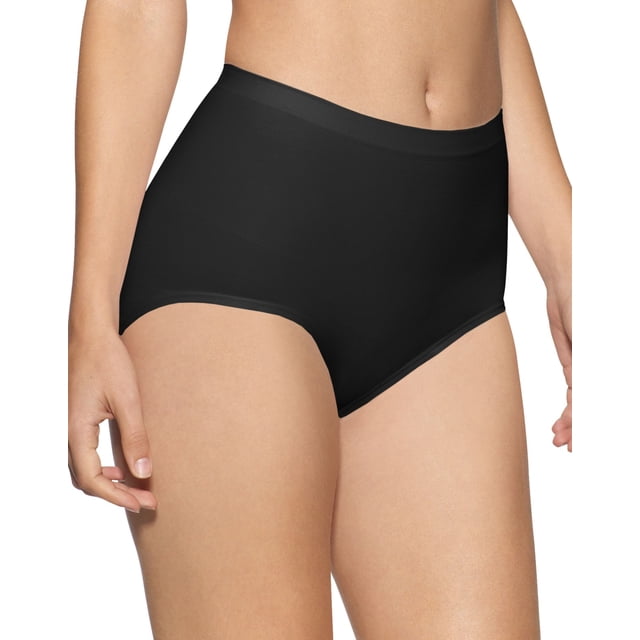 Bali Womens Ultra Control Seamless Shaping Brief - Best-Seller, L, 2 Black