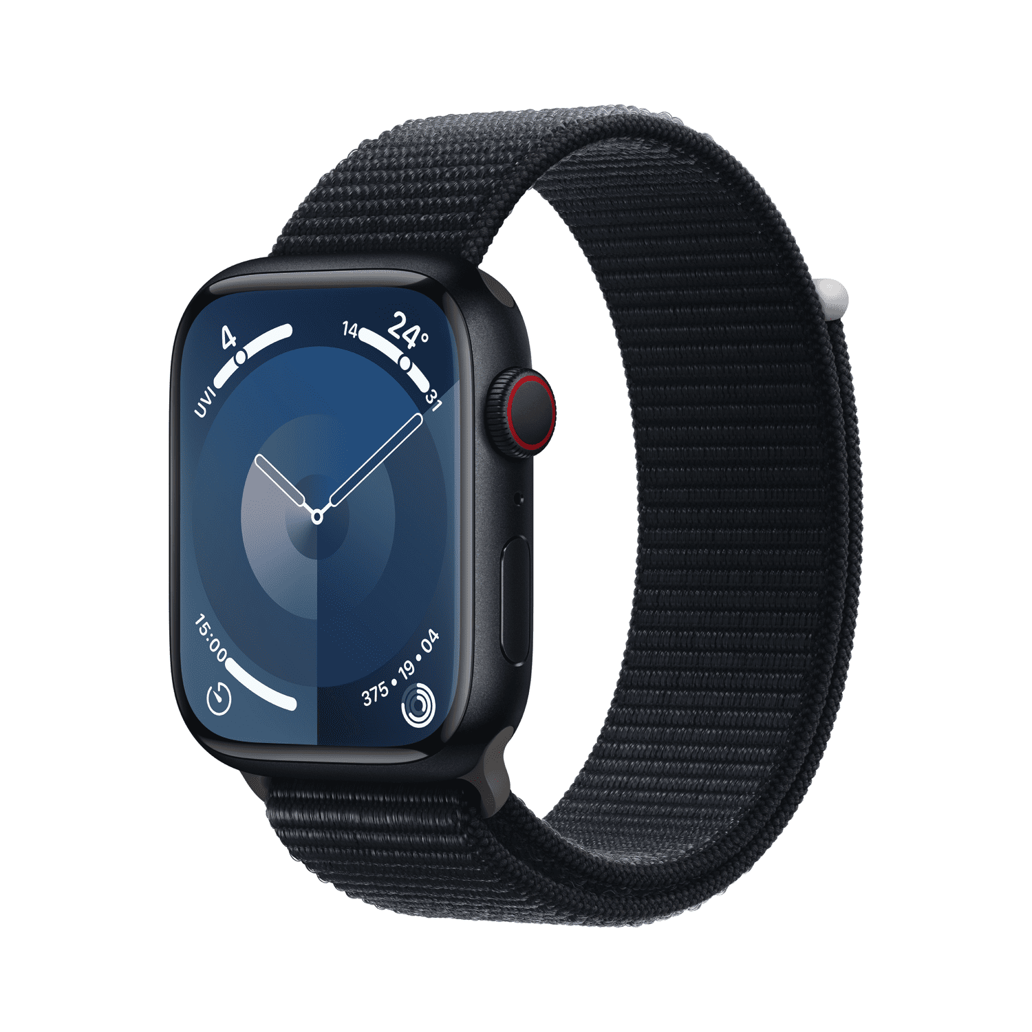 Apple Watch Series 9 GPS +Cellular 45mm Midnight Aluminium Case with Midnight Sport Loop