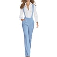 thumbnail image 1 of RXMEKW Romper with Zipper and Belt for Women, Sleeveless Racerback Jumpsuit with Pockets, Solid Color, 1 of 9