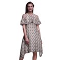 thumbnail image 1 of Bimba Grey Butterfly Print Womens Chic Style Cold Shoulder Shift Dress Summer Tunic - XXX-Large, 1 of 1