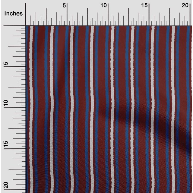 oneOone Polyester Lycra Fabric Stripe Block Print Fabric BTY 56 Inch Wide