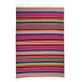 thumbnail image 1 of Nappe de Pique-Nique Multicolore en Polyester à Franges 130 cm x 190 cm pour Décoration de Fête Extérieure Table Sofa Usage Plage, 1 of 7