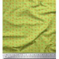 thumbnail image 1 of Soimoi Silk Fabric French Horn Musical Instrument Printed Fabric 1 Yard 42 Inch Wide, 1 of 3