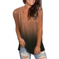 thumbnail image 1 of Cathalem Hauts Courts pour Femmes Décontractés à Manches Courtes Col Ras du Cou Hauts d'Été T-Shirts Coupe Ajustée, Coffee m, 1 of 5