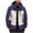 Purple, variant on AnuYalue Men's Windbreaker Jackets Fashion Casual Color Block Hooded Jacket Fall Winter Long Sleeve Outerwear Full Zip Coat with Pocket