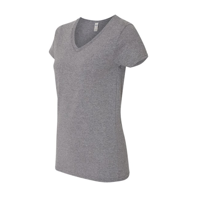 Gildan - T-Shirt à Col en V pour Femmes en Coton Épais