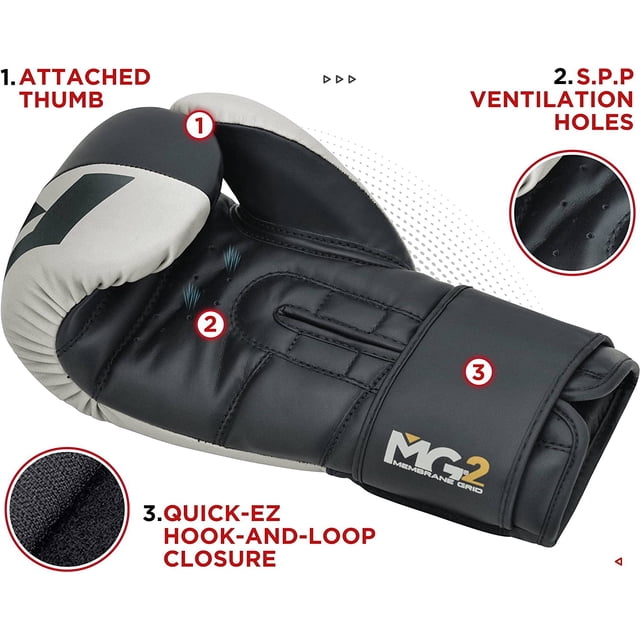 RDX Boxing Gloves Maya Hide Leather, Muay Thai Kickboxing MMA Sparring Training, Advanced TAKKA Closure, Padding, Punch Bags Speed Ball Focus Pads Workout, Men Women 10 12 14 16oz