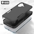 thumbnail image 4 of [PST] iPhone 16 Plus Hard Case, Dual Layers Heavy Duty Rubber Armor Bumper Hard Case Cover, 4 of 5