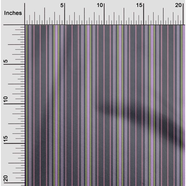 oneOone Tissu Popeline de Coton à Rayures Verticales BTY 56 Pouces de Large