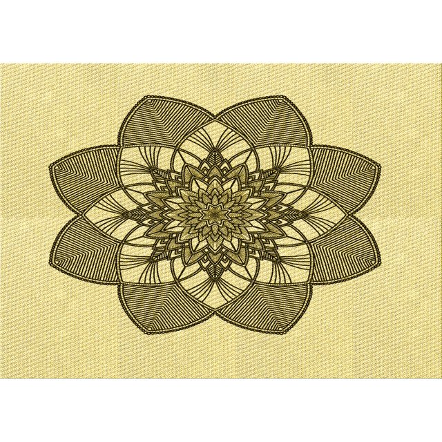 Ahgly Company Tapis Rectangulaire Lavable en Machine Intérieur Transitionnel Récolte Or, 5 Pieds x 8 Pieds