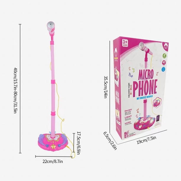 Microphone Sur Pied Pour Enfants – Machine Karaoké Avec Support, Cadeau Anniversaire Fille, Jouet Musical Chantant Dès 3 Ans