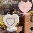 thumbnail image 4 of yeacher Heart-Shaped Electric Bubble Machine with Remote Control, Rechargeable Battery, and Multi-Hole Design for Outdoor Weddings and Parties (White/Pink), 4 of 6