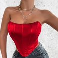 thumbnail image 3 of Birdeem Womens Fashion Solid Slim Backless Tanks Top Short Breast Wrap Vest, 3 of 8