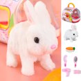 thumbnail image 1 of LSLJS Children's Toy Set Plush Toys Electric Rabbit Simulation Puppy Will Walk Will Bark Will Nodding Wagging Tail Children's Play House Toys Kids Toys, 1 of 9