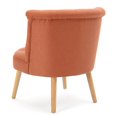 thumbnail image 2 of Cicely Orange Fabric Tufted Chair, 2 of 6