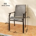 thumbnail image 3 of Outsunny Patio Chairs Set of 2 with Armrest and High Backrest, Brown, 3 of 10