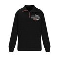 thumbnail image 3 of DPTALR Homme Casual Patchwork Pull Manches Longues Stand Col Fermeture Éclair Blouse, 3 of 4