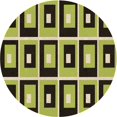 thumbnail image 1 of Ahgly Tapis Rond Lavable en Machine Intérieur Transitionnel Marron Chocolat, 7 Pieds Rond, 1 of 7