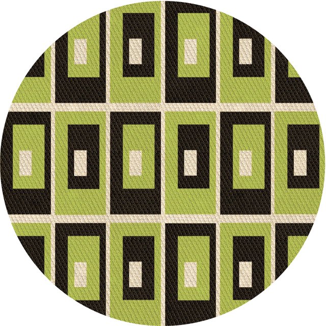 Ahgly Tapis Rond Lavable en Machine Intérieur Transitionnel Marron Chocolat, 4 Pieds Rond