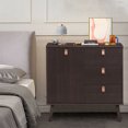 thumbnail image 4 of Gymax Sideboard Entryway Console Table w/ Display Cabinet Brown Home, 4 of 10