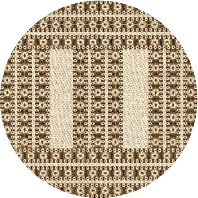 Ahgly Tapis Rond Lavable en Machine Intérieur Transitionnel Rouge Brun, 6 Pieds Rond