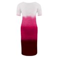 thumbnail image 4 of Ovzne Robes Grande Taille pour Femmes Courbes Robe pour Femme Jupe de Maternité Plissée Imprimée à Manches Courtes Col Rond Mi-Mollet Robe de Vacances Manches Courtes Imprimée C, 4 of 6