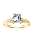thumbnail image 1 of 1.20 Carat Excellent Emerald Cut Real Diamond Latest Design Solitaire Engagement Ring for Ladies Solid 14K Yellow Gold Size 7.5, 1 of 8