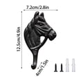 thumbnail image 3 of Fwttom Iron Horse Head Hook Village Style Fence Decoration Practical Hook, 3 of 6