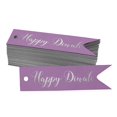 thumbnail image 1 of Inkdotpot Pack Of 100 Happy Diwali Favor Paper Tags Craft Real Silver Foil Hang Tags, 1 of 6