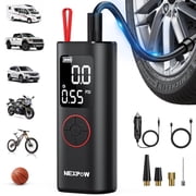 NEXPOW Tire Inflator, Car Tire Pump 150PSI,  Portable Air Compressor for Car Tires with Automatic Shut-Off, Emergency LED Light, Fast Inflation
