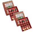 thumbnail image 1 of Oleegame 2PC Stainless Steel Cutlery Set Christmas Tableware Set Stainless Steel Spoon Gift Set Dessert Spoon Fork Coffee Spoon Christmas Pendant Spoon Tableware Set Gift, 1 of 9