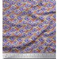 thumbnail image 1 of Soimoi Rayon Fabric Peacock Feather Print Fabric by Yard 56 Inch Wide, 1 of 3