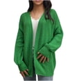 thumbnail image 1 of Timegard Cardigan Sweaters for Women Plus Size Open Front Jackets Loose Comfy Puff Long Sleeve Coat, 1 of 3