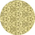 thumbnail image 1 of Ahgly Company Tapis Rond Lavable en Machine Intérieur Transitionnel Jaune Soleil, 6 Pieds Rond, 1 of 7