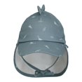 thumbnail image 1 of CaliKids Chapeau Boule en Coton Biologique avec Rabat - Dino (m, 9-18 m), 1 of 1