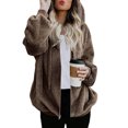 thumbnail image 1 of Manteau à Capuche à Fermeture à Glissière Décontracté à Manches Longues pour Femmes, 1 of 8
