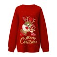 thumbnail image 4 of Costumes de Noël en Liquidation Mode Manches Longues Col Rond Imprimé de Noël Hauts Amples Blouse Chandails Grande Taille Chandail pour Femmes, 4 of 4