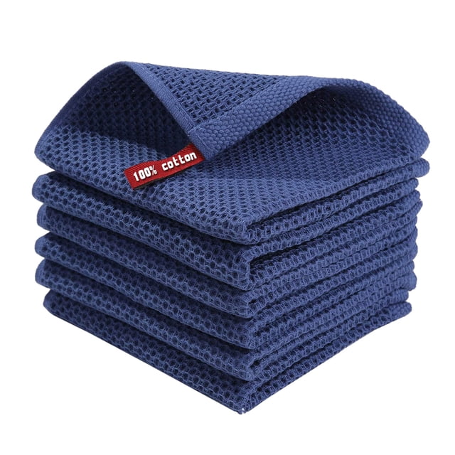 6 Piece Household Cleaning Cloth Cotton Weave Kitchen Towel Quick Dry