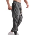 thumbnail image 4 of FAIWAD Mens Sweatpants Elastic High Waist Drawstring Workout Joggers Pants Button up Outdoor Trousers, 4 of 4