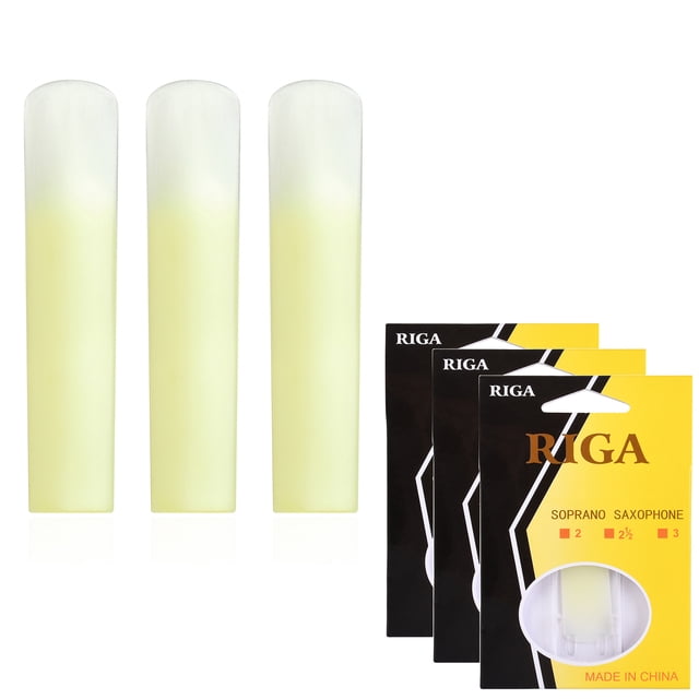 Yeacher RIGA 3pcs Soprano Saxophone Resin Reed Sax Resin Reed Saxophone Accessories Strength 2.5