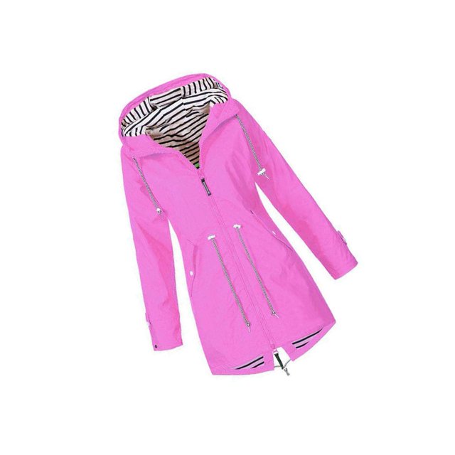Sweat à Capuche Veste Femme Imperméable Hiver softshell Imperméable Outwear Extérieur Rose XXXL