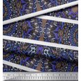 thumbnail image 2 of Soimoi Rayon Fabric Stripe & Mandala Kaleidoscope Print Fabric by Yard 42 Inch Wide, 2 of 3