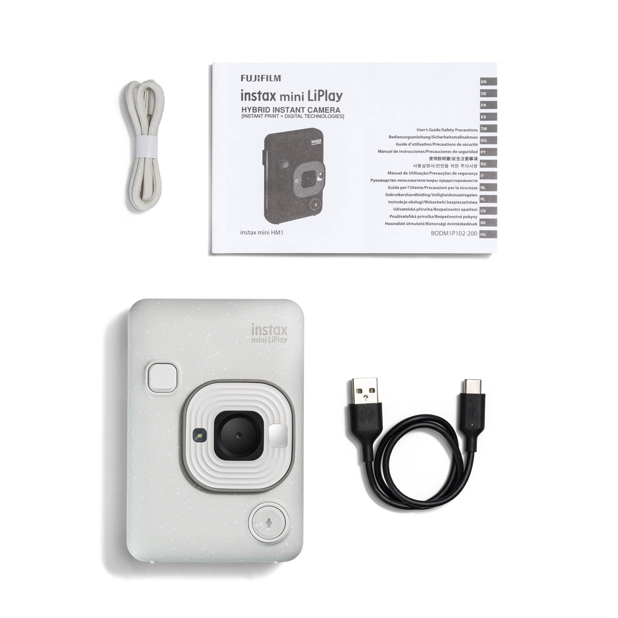 Appareil instantané hybride et imprimante pour téléphone intelligent FUJIFILM INSTAX MINI LiPlay - Blanc brumeux
