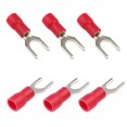 thumbnail image 4 of Ruidee 100 Pcs Connecteurs de Fil de Fourche Isolés M5 22-16 Awg U Type Bornes de Serrage Électrique (Rouge/spfh5), 4 of 5