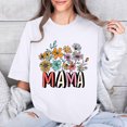 thumbnail image 4 of Meichang Chemises Mama pour Femmes Rétro à Fleurs Lettres Mama Imprimées T-Shirt Fête des Mères Manches Courtes Col Rond T-Shirt Graphique Maman T-Shirt Décontracté Hauts, 4 of 7