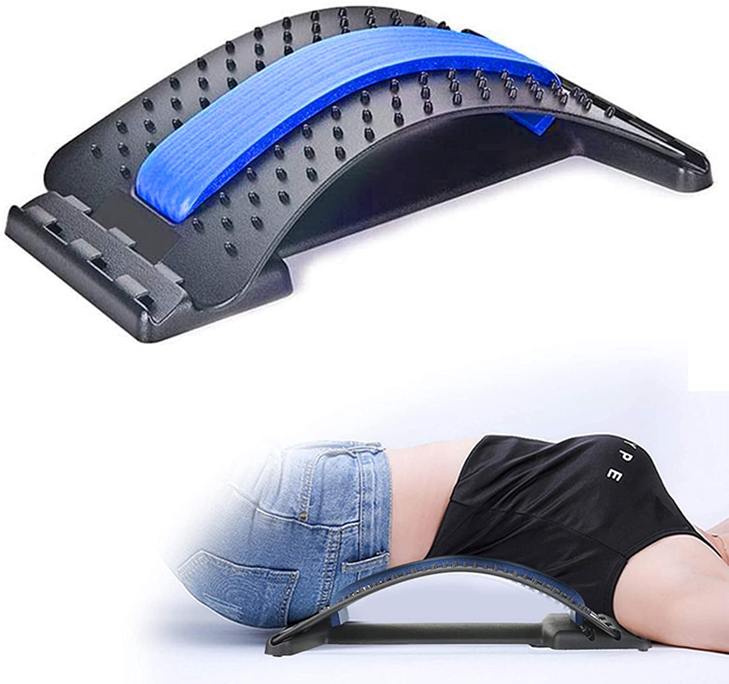 Back Stretcher,Back Massager,Lumbar Stretcher, Multi-Level Back Massage Stretcher Device