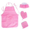 thumbnail image 2 of simhoa Kids Aprons Kids Kitchen Toys Aprons for Cooking for Baking Cosplay Painting Pink, 2 of 7